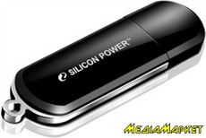 SP008GBUF2322V1K  -`i Silicon Power LuxMini 322 8GB Black,  